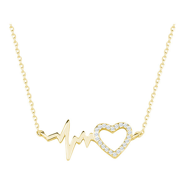 Olivie Strieborná retiazka TLKOT SRDCE GOLD 5759 30503513