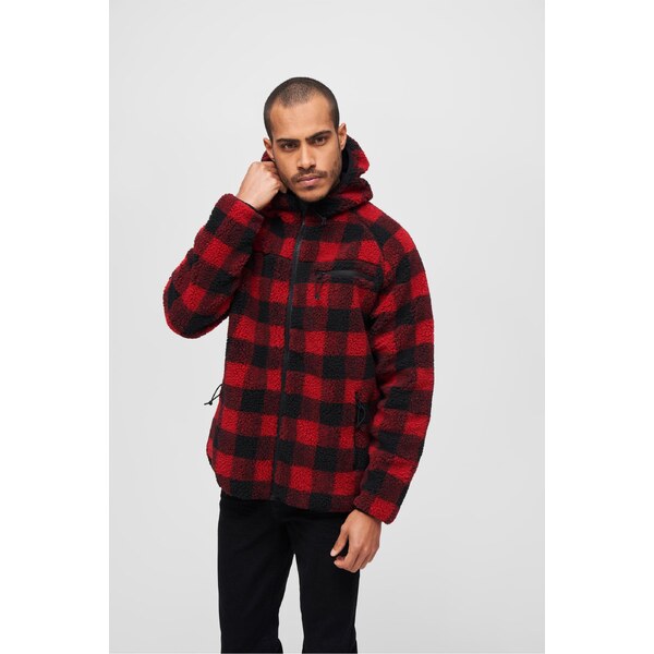 Brandit Teddyfleece Worker Jacket red/black 50641377