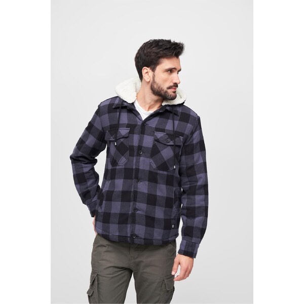 Brandit Lumberjack Hooded Black/Grey 50636922