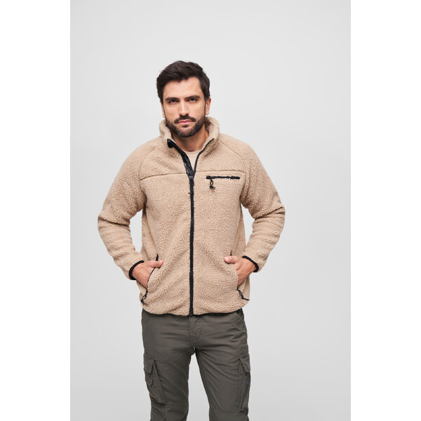 Brandit Mens Teddyfleece beige sweatshirt 50653509
