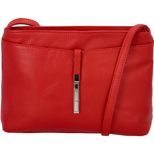 Dámska kožená crossbody kabelka červená - ItalY Eneta červená 30744877