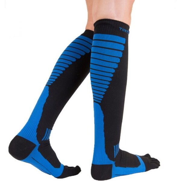 Compression Knee-High prstové kompresný podkolienky ToeToe Čierna / 26788085