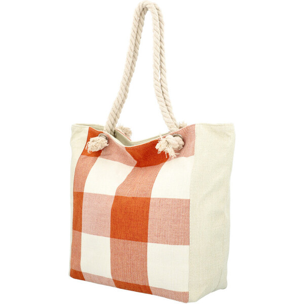 Linea Moda Veľká moderná plážová taška terakotovo oranžová 417 30552476