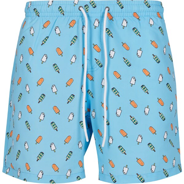 Urban Classics Plavecké šortky svetlomodrá / žltá / biela 30583870