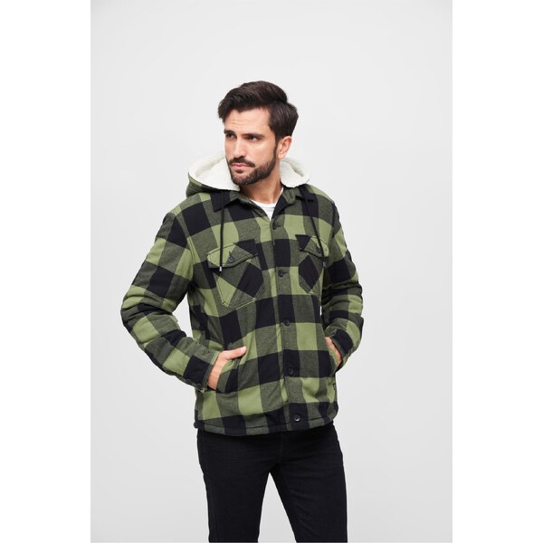 Brandit Lumberjacket Hooded black/olive 50683851