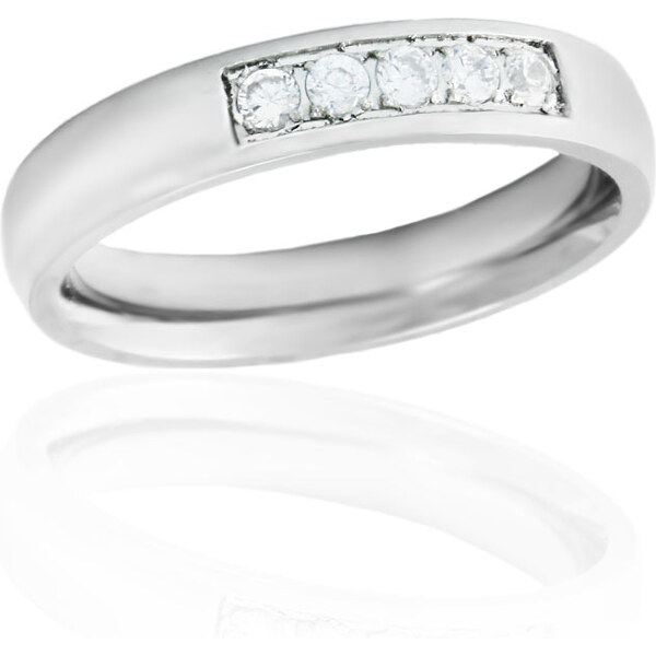 BM Jewellery Dámsky prsteň so zirkónmi z chirurgickej ocele S11296050 31319149