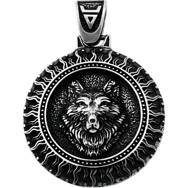 BM Jewellery Prívesok vlk 4,7 cm z chirurgickej ocele S11317120 31721296