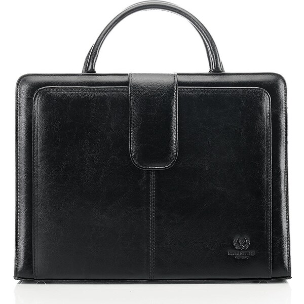 PAOLO PERUZZI Dámska kožená aktovka BERGAMO | čierna 168BY-BL 30636043