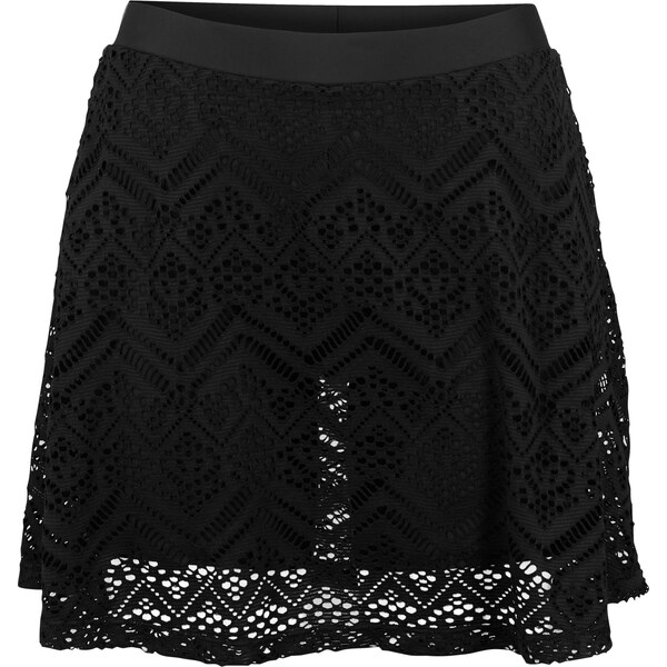 bonprix Kúpacia sukňa z čipky, farba čierna 44814811