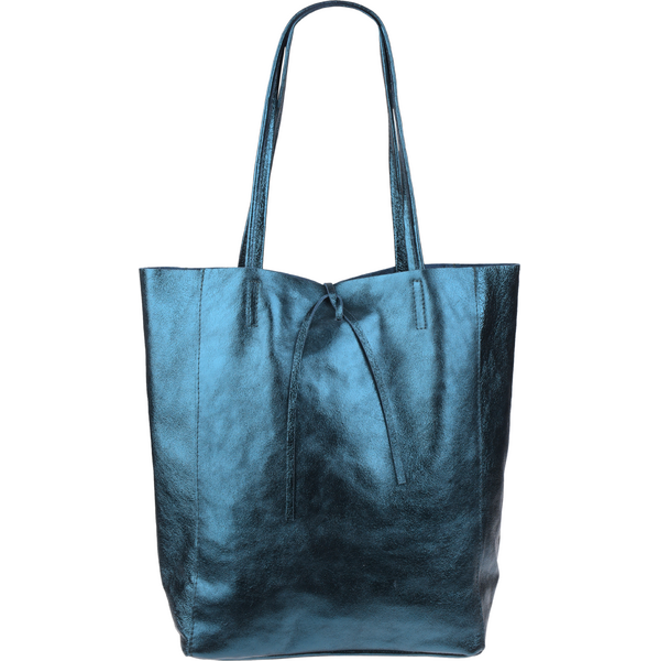 Tyrkysová kožená talianska kabelka Annalisa Petroleo Lucida 64371687