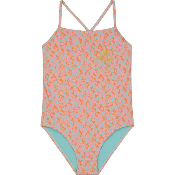 Shiwi Jednodielne plavky LOIS tyrkysová / tmavooranžová / ružová 63141553