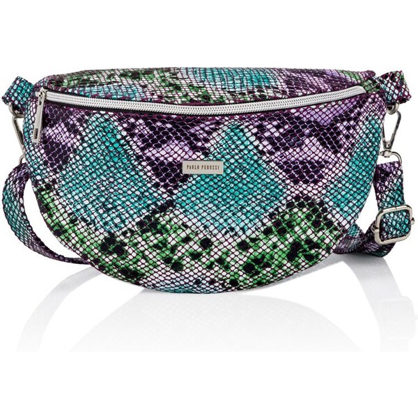 PAOLO PERUZZI Dámska kožená ľadvinka | tyrkysová Z-15-A 30926641