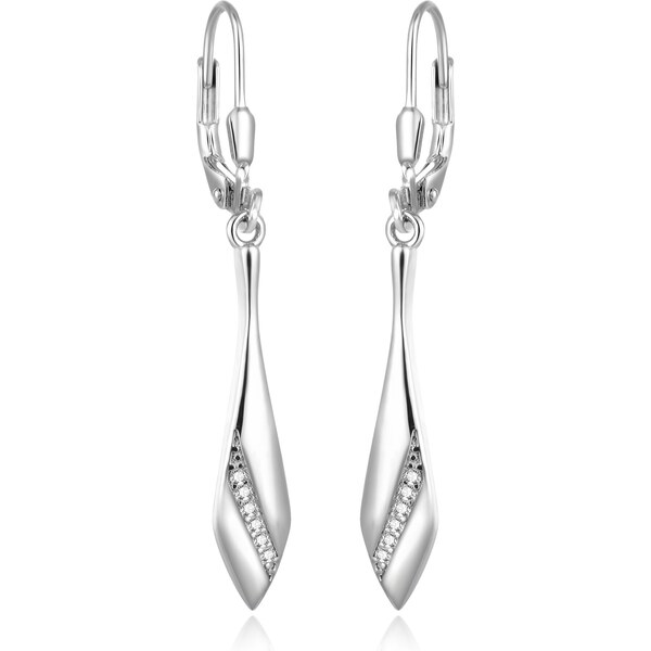 Beneto Módne strieborné visiace náušnice AGUC1070L 66585539