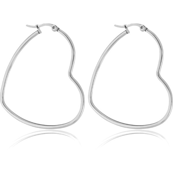 Troli Romantické oceľové náušnice Srdiečka 66582573