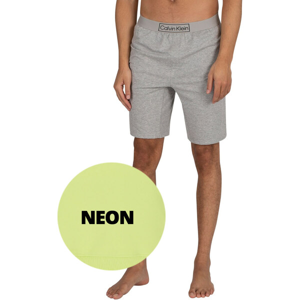 Pánske kraťasy na spanie NM2271E - ZJB Neónovo žltá - Calvin Klein 30974136
