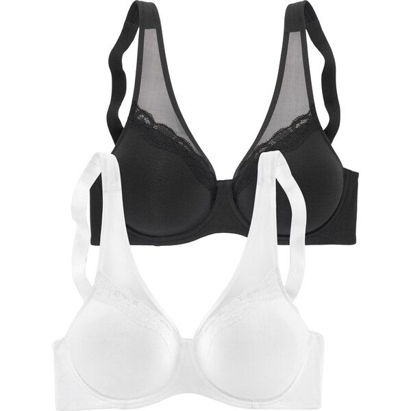 PETITE FLEUR Zmenšujúca podprsenka čierna / biela 63869124