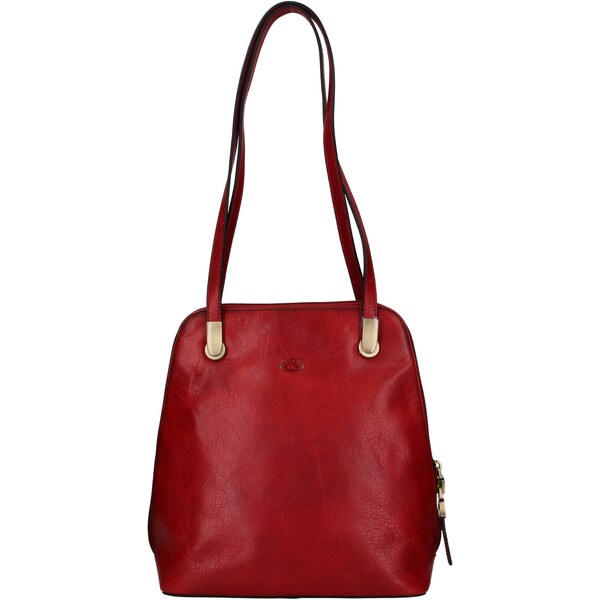 Dámska kožená batôžky kabelka Katana Maura - červená 30984784