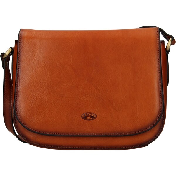 Kožená dámska crosbody kabelka Katana Niola - koňak 30984792