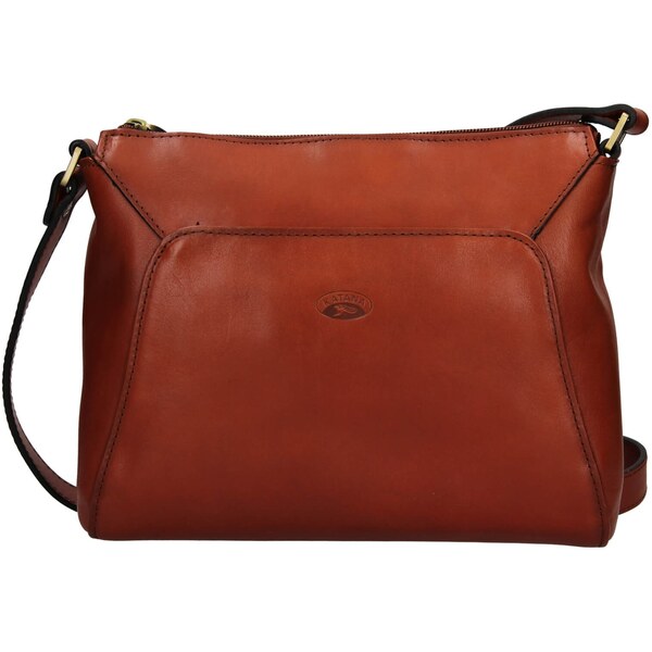Kožená dámska crosbody kabelka Katana Selma - hnedá 30984804