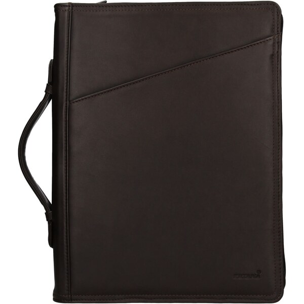 Kožená pánska spisovka Katana George - tmavo hnedá 30984807