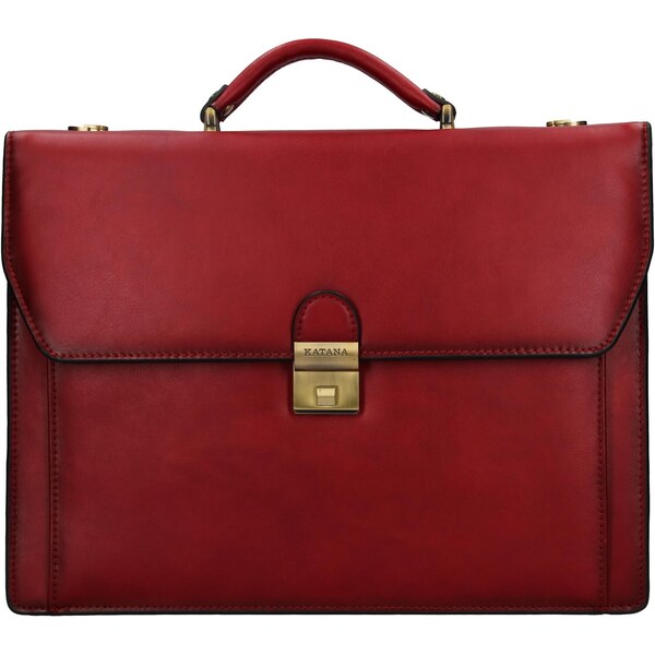 Dámska kožená aktovka Katana Delaile - tmavo červená 30984819