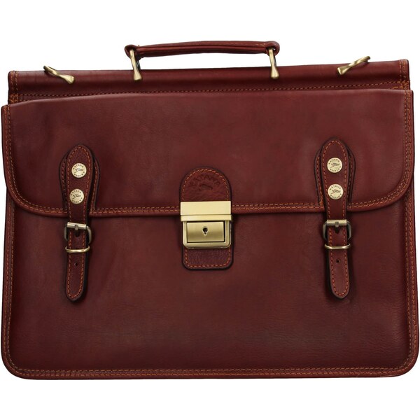 Pánska kožená aktovka Katana Leonide - koňak 30984853