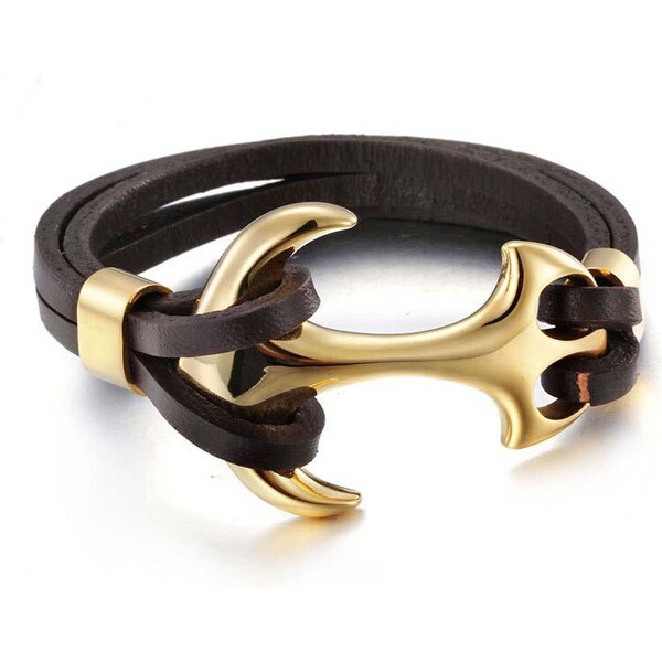 Sams Artisans Kožený náramok Navy Heritage chirurgická oceľ INRM126 30999173