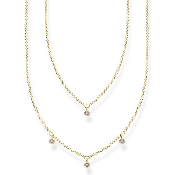 SWAROVSKI Elements Swarovski e. zlatý dvojradový náhrdelník Nyx 31007940