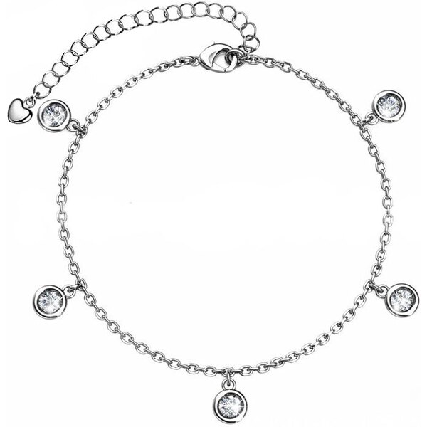 SWAROVSKI Elements Swarovski e. ocelová retiazka na nohu Cool Water 31007943