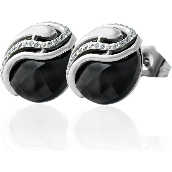 BM Jewellery Náušnice luxusné so zirkónmi keramické z chirurgickej 31721319