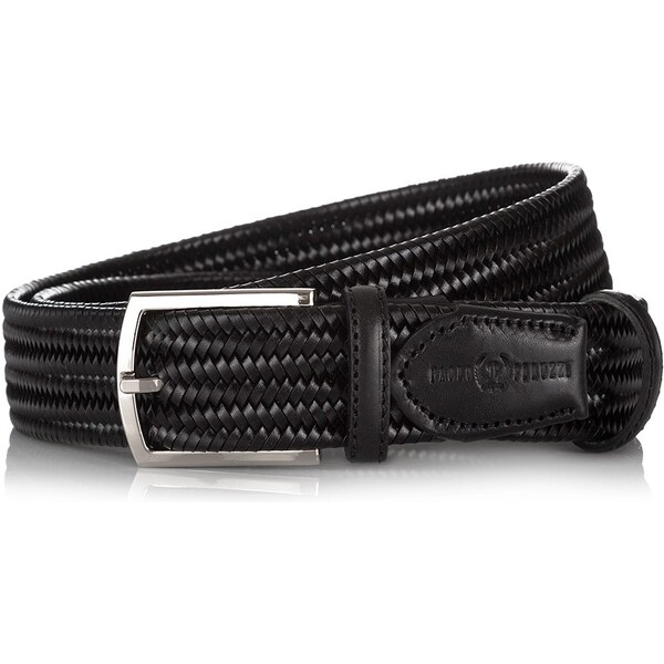 PAOLO PERUZZI Pletený kožený opasok IT-BL-105 CM | čierna IT-BL-105 CM 52683185