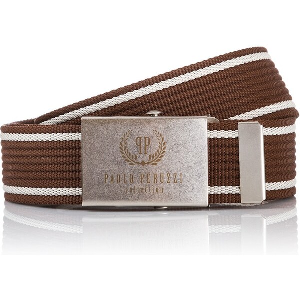 PAOLO PERUZZI Pánsky opasok PW-01-125 CM | hnedá PW-01-125 36538887