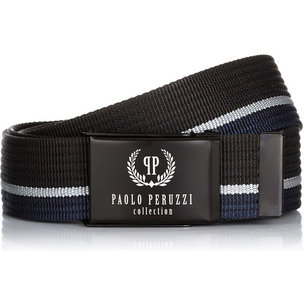 PAOLO PERUZZI Pánsky opasok PW-16-125 cm | čierna PW-16-125 37494680