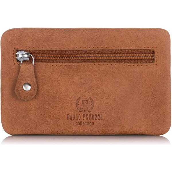 PAOLO PERUZZI Kožené puzdro na klúče | koňak IN-15-CG 31062926
