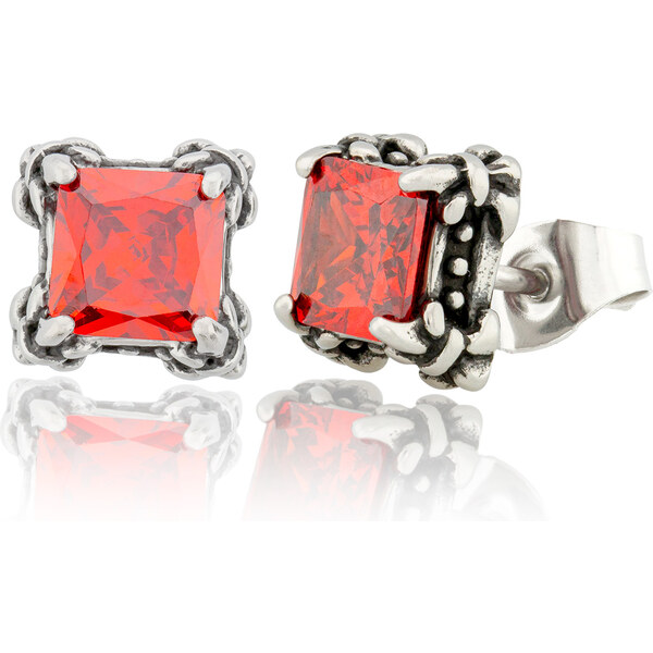 Lindas Jewelry Náušnice Ruby Crown chirurgická oceľ IN331 31064110