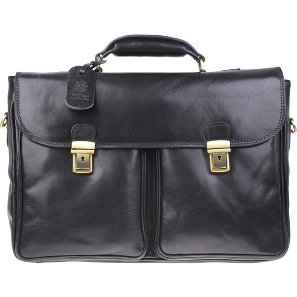 Čierna kožená talianska kabelka Leonardo Nero NovaKabelka.sk 51046035