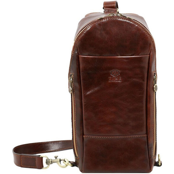 Glara Veľká kožená crossbody taška Premium 36988950