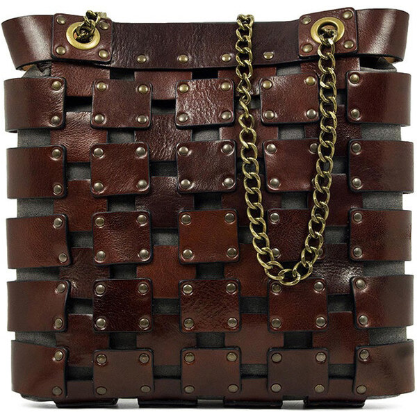 Glara Kožená kabelka Premium Paris Night 36988946