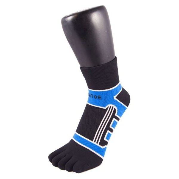 RUNNERS COLOR bežecké členkové prstové ponožky ToeToe Čierna / Modrá M 31144371