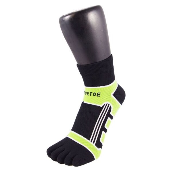 RUNNERS COLOR bežecké členkové prstové ponožky ToeToe Čierna / Zelená 31144372