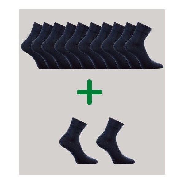 GAZDAN 10+2 ZADARMO znížené ponožky extra voľný lem Lonka Tm. modrá 35 31159683