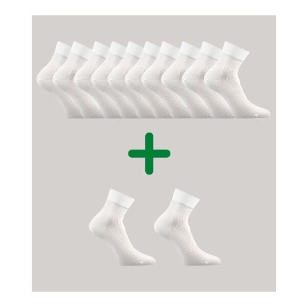 GAZDAN 10+2 ZADARMO znížené ponožky extra voľný lem Lonka Biela 43-46 31159728