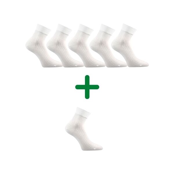 GAZDAN 5+1 ZADARMO znížené ponožky extra voľný lem Lonka Biela 43-46 6 31159732