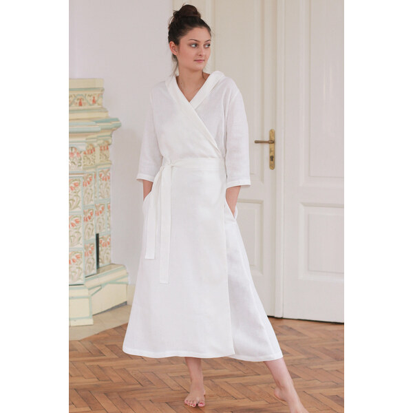 Zavinovacie 100% konopné dlhé šaty Lotika 31177956