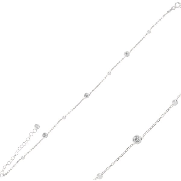 Olivie Strieborná retiazka na nohu RHODIUM 5810 31521102