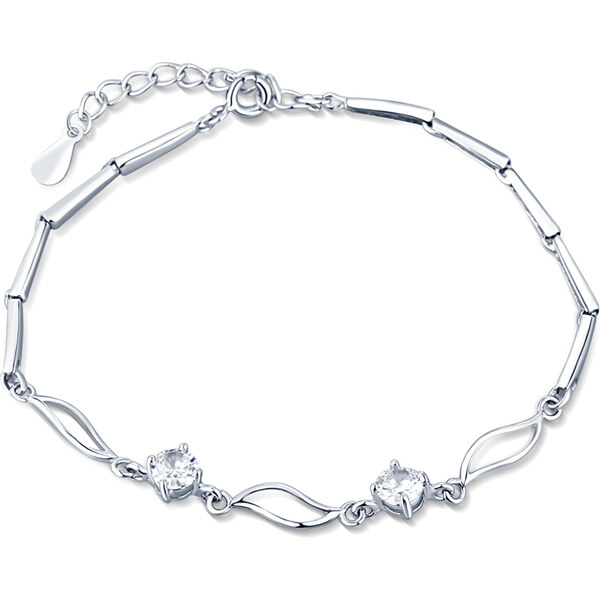 Ligot Strieborný náramok so zirkónmi 46720200