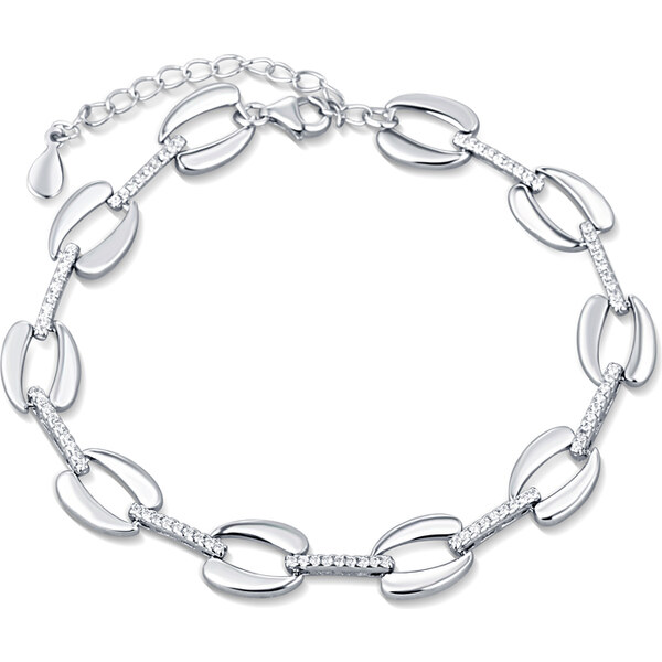 Ligot Strieborný náramok so zirkónmi 46720205