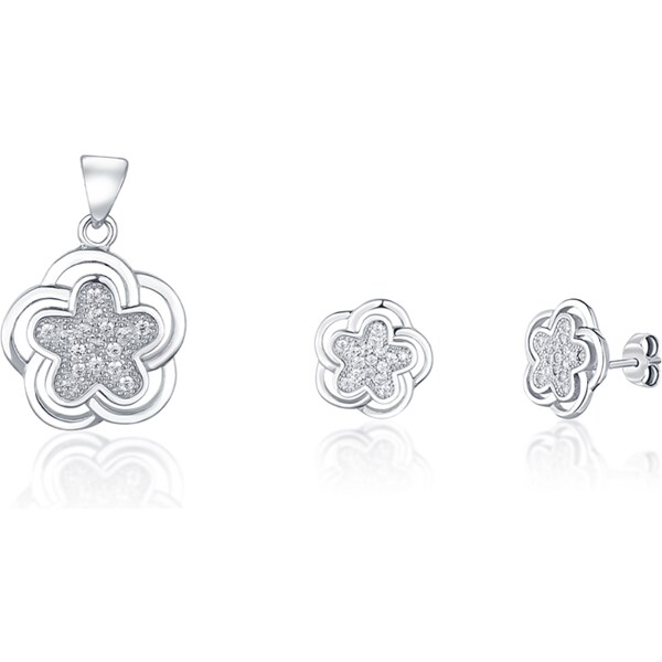 Ligot Strieborný set so zirkónmi 46720406