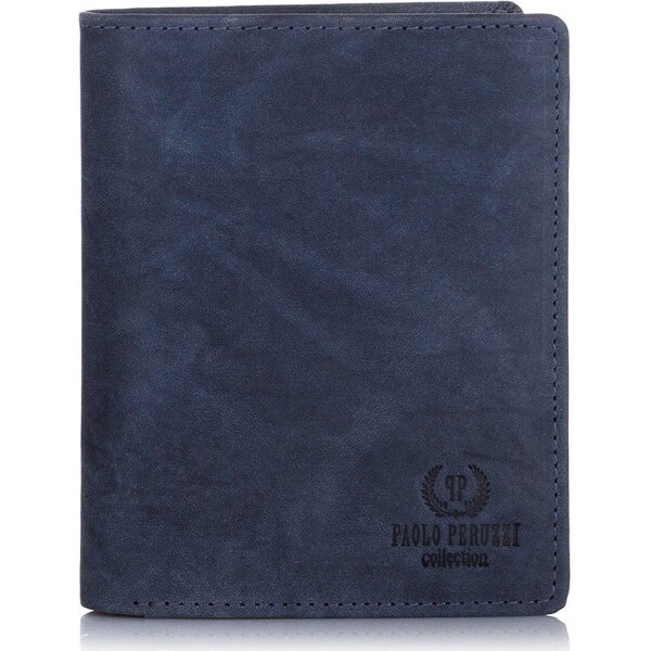 PAOLO PERUZZI Pánska kožená peňaženka | tmavomodrá IN-02-DB 31230056