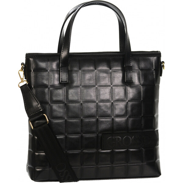 Väčšia moderná čierna dámska kabelka S692 GROSSO 31244875